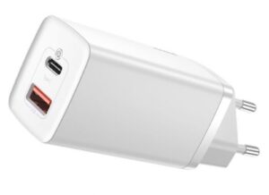 Купить Зарядное устройство сетевое Baseus CCGAN2L-B02 GaN2 Lite Quick Charger Туре-С, USB-A, 65W White - X-923898 из реестра по лучшей цене