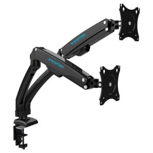 Купить Кронштейн настольный Kromax OFFICE-9 Kromax_24041 для 2-х LCD/LED мониторов 15-32", нагрузка 2-8кг, 6 ст.свободы, VESA 100x100, черный - X-642036 из реестра по лучшей цене