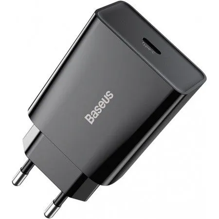 Артикул: X-927138 - Зарядное устройство сетевое Baseus CCFS-SN01 Speed Mini Quick Charger USB-C 20W Black - фото