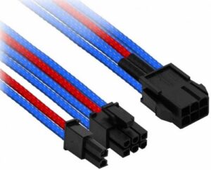 Купить Переходник Nanoxia NXP683EBR 6-pin PCI-E в 8-pin (6+2), 30см, индивидуальная оплетка, синий/красный - X-739467 из реестра по лучшей цене