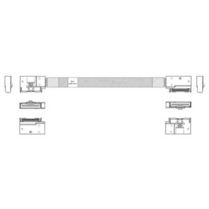 Купить Кабель JPC P732FGB00800-1 MCIO x8 74P (угловой Left Exit) -TO- MCIO x8 74P (угловой Left Exit) , 85 Ohm, L:80cm (CMCMC) - X-1083139 из реестра по лучшей цене