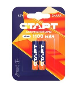 Купить Аккумулятор Старт HR03 ААА 1100mAh Ni-MH BL2 1.2 В, 2 шт. в блистере - X-1069285 из реестра по лучшей цене