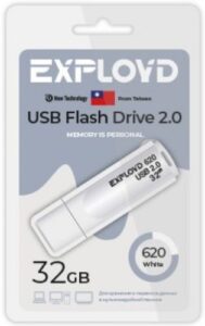 Купить Накопитель USB 2.0 32GB Exployd EX-32GB-620-White 620, белый - X-901425 из реестра по лучшей цене