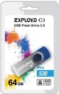Купить Накопитель USB 2.0 64GB Exployd 530 синий - X-798506 из реестра по лучшей цене