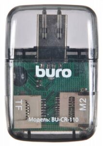 Купить Карт-ридер внешний Buro BU-CR-110 USB2.0 черный 389726 - X-898479 из реестра по лучшей цене