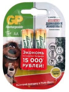 Купить Аккумулятор GP Smart Energy 100AAHCSV 1000mAh, 2шт, size AA, NiMH - X-609907 из реестра по лучшей цене