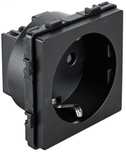 Артикул: X-1071904 - Розетка в рамку Sibling Powersocket-1PB черная - фото