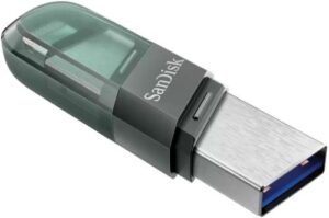 Купить Накопитель USB 3.1 256GB SanDisk SDIX90N-256G-GN6NE Flip iXpand, зелёный/серебро - X-907321 из реестра по лучшей цене
