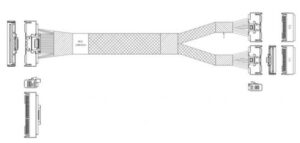 Купить Кабель JPC P733BGB10800-1 MCIO x16 124P (прямой Straight Type) -TO- 2*MCIO x8 74P (прямой Straight Type) , 85 Ohm, L:80cm (CMC162MC) - X-1083142 из реестра по лучшей цене