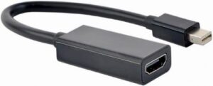 Купить Переходник Cablexpert A-mDPM-HDMIF4K-01 miniDisplayPort - HDMI, 4K, 20M/19F, кабель 15см, черный, пакет - X-971381 из реестра по лучшей цене