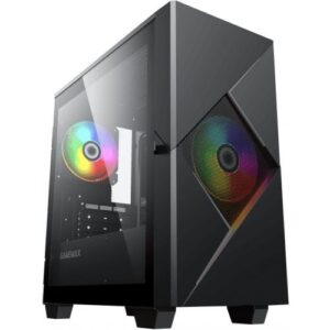 Купить Корпус mATX GameMax Cyclops BG без блока питания, черный, USB3.0+USB2.0, 1*12cm ARGB front fan (GMX-12-Rainbow-C9), 1*12cm ARGB rear fan - X-1062826 из реестра по лучшей цене