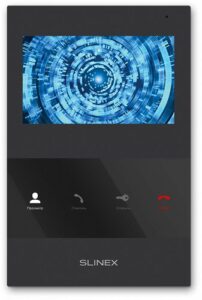Купить Видеодомофон Slinex SQ-04M Black цветной, настенный, 4.3" TFT LCD 16:9 (480х272), подключение 2-х вызывных панелей и 2-х видеокамер, запись фото или в - X-629035 из реестра по лучшей цене