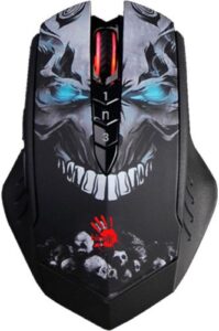 Купить Мышь Wireless A4Tech Bloody R80 Plus Skull черная/рисунок оптическая (5000dpi) USB (7but) 1836708 - X-998351 из реестра по лучшей цене