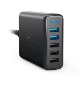 Купить Зарядное устройство сетевое Anker A2054L11 PowerPort Speed 63W 5*USB-A черное - X-867850 из реестра по лучшей цене
