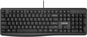 Купить Клавиатура Canyon KB-50 CNE-CKEY5-RU 105 кл., slim, 1.5 м, черный - X-960201 из реестра по лучшей цене