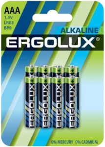 Купить Батарейка Ergolux LR03 BP8 Alkaline LR03/AAA, 1,5 В, 1150 мА.ч, 8 шт в упаковке (14814) - X-961154 из реестра по лучшей цене