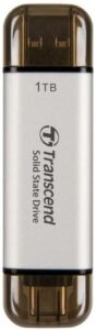 Купить Внешний SSD USB 3.2 Gen 2 Type-C Transcend TS1TESD310S ESD310S 1ТB Type C/А 1050/950MB/s серебристый - X-1040020 из реестра по лучшей цене