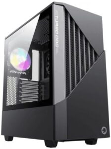 Купить Корпус ATX GameMax Contac COC BG без блока питания, черный/серый, 2*USB3.0, 1*14cm ARGB front fan (GMX-FN14-Rainbow-C9), 1*12cm ARGB rear fan - X-1062824 из реестра по лучшей цене