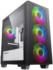 Купить Корпус mATX GameMax Aero Mini без блока питания, черный, USB3.0+USB2.0, 3*12cm ARGB front fans GMX-12-Rainbow-D, 1*12cm ARGB rear fan (GMX-12-Rainbow- - X-1062821 из реестра по лучшей цене