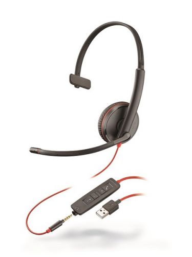 Артикул: X-806232 - Гарнитура Plantronics BlackWire C3215-A 209746-201 jack 3.5/USB-A - фото