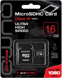 Купить Карта памяти MicroSDHC 16GB Qumo QM16GMICSDHC10U1 Class 10 UHS-I + SD адаптер - X-889988 из реестра по лучшей цене