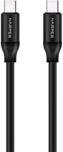 Купить Кабель Harper SCH-770 Black H00002926 Type-C - Type-C, для зарядки и синхронизации, 3A, быстрая зарядка, Power Delivery 60W - X-1011851 из реестра по лучшей цене