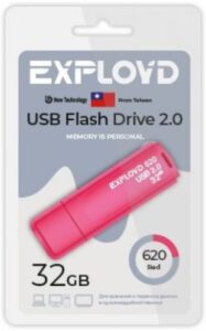 Купить Накопитель USB 2.0 32GB Exployd EX-32GB-620-Red 620, красный - X-889846 из реестра по лучшей цене