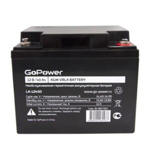 Купить Батарея GoPower 00-00017021 LA-12400 12V 40Ah - X-1002828 из реестра по лучшей цене