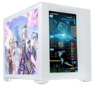 Купить Корпус ATX Lamptron CSM377 белый, без БП, боковая и фронтальная панели с ЖК экранами, USB 3.0, 2*USB 2.0, audio - X-1028040 из реестра по лучшей цене