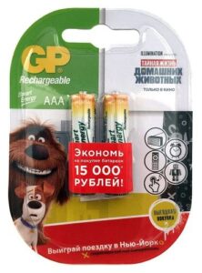 Купить Аккумулятор GP Smart Energy 40AAAHCSV 400mAh, 2шт, size AAA, NiMH - X-609906 из реестра по лучшей цене
