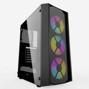 Купить Корпус ATX Powercase Rhombus X3 Mesh LED CMRMX-L3 черный, без БП, с окном, USB 3.0, 2*USB 2.0, audio - X-818443 из реестра по лучшей цене