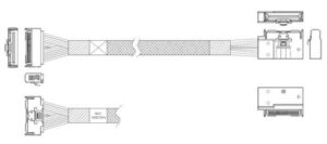 Купить Кабель JPC P7359GB00800-1 MCIO x8 74P (прямой Straight Type) -TO- MCIO x8 74P (угловой Left Exit) , 85 Ohm, L:80cm (CMCMC) - X-1083144 из реестра по лучшей цене