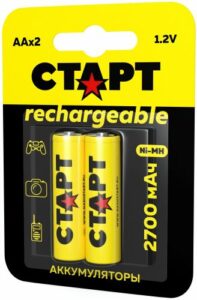 Купить Аккумулятор Старт HR6 AA 2700mAh Ni-MH BL2 1.2 В, 2 шт. в блистере - X-1069292 из реестра по лучшей цене