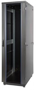 Купить Шкаф напольный 19", 33U Eurolan 60F-33-6A-31BL Racknet S3000 600 × 1000, передняя дверь стеклянная одностворчатая, задняя дверь металлическая одноство - X-623315 из реестра по лучшей цене