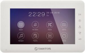 Купить Видеодомофон Tantos Mia HD 7 дюймов с сенсорными кнопками, CVBS и 720p/1080p(AHD/CVI/TVI), 800х480, hands free, подключение 2-х вызывных панелей, 2-х - X-772048 из реестра по лучшей цене