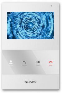 Купить Видеодомофон Slinex SQ-04M White цветной, настенный, 4.3" TFT LCD 16:9 (480х272), подключение 2-х вызывных панелей и 2-х видеокамер, запись фото или в - X-629034 из реестра по лучшей цене