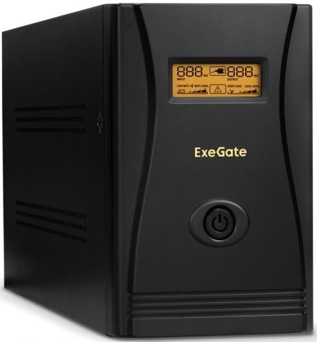 Артикул: X-895532 - Источник бесперебойного питания Exegate SpecialPro Smart LLB-1200.LCD.AVR.EURO.RJ.USB 1200VA/750W
