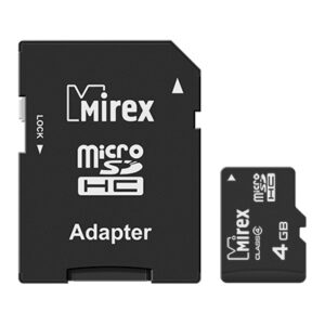 Купить Карта памяти 4GB Mirex 13613-ADTMSD04 microSDHC Class 4 (SD адаптер) - X-818936 из реестра по лучшей цене