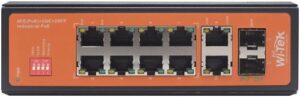 Купить Коммутатор неуправляемый Wi-Tek WI-PS212GF-I 8 PoE портов 100Base-T IEEE802.3at/af +2*1000Base-T+2 SFP, Watchdog, VLAN, IP30, питание 48-55V - X-920231 из реестра по лучшей цене