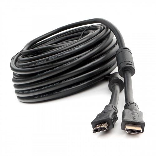 Кабель интерфейсный HDMI Cablexpert CCF2-HDMI4-20M 20м, v2.0, 19M/19M, черный, позол.разъемы, экран, 2 ферр кольца