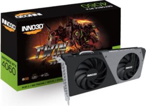Купить Видеокарта PCI-E Inno3D GeForce RTX 4060 TWIN X2 (N40602-08D6-173051N) 8GB GDDR6 128bit 5nm 1830/17000MHz HDMI/3*DP - X-1053328 из реестра по лучшей цене