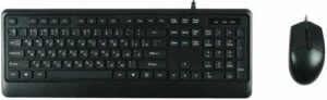 Купить Клавиатура и мышь Foxline MK120 104 кл, 1.4м, 3 кн, DPI 1600, 1.4м, черные - X-1000583 из реестра по лучшей цене