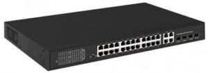 Купить Коммутатор PoE NST NS-SW-24F4G-P Fast Ethernet на 24 x RJ45 портов + 4 x GE Combo uplink порта. Порты: 24 x FE (10/100 Base-T) с поддержкой PoE (IEEE - X-1045019 из реестра по лучшей цене