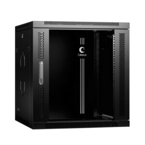 Купить Шкаф настенный 19", 12U Cabeus SH-05F-12U60/60-R-BK 600x600x635mm (ШхГхВ) дверь стекло, цвет черный (RAL 9004) - X-870443 из реестра по лучшей цене