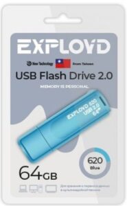 Купить Накопитель USB 2.0 64GB Exployd EX-64GB-620-Blue 620, синий - X-889847 из реестра по лучшей цене