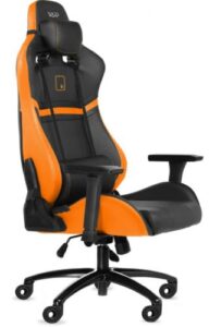 Купить Кресло игровое WARP SG чёрно-оранжевое (карбон, экокожа, алькантара, регулируемый угол наклона, механизм качания) - X-802261 из реестра по лучшей цене