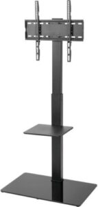 Купить Стойка Rexant 38-0317 напольная с кронштейном для телевизора 32"-55" с дополнительной полкой для медиаоборудования серия Profi - X-963415 из реестра по лучшей цене