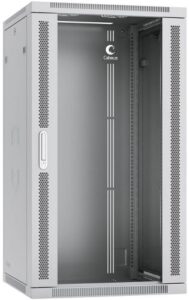 Купить Шкаф настенный 19", 22U Cabeus SH-05F-22U60/60-R 600x600x1082mm (ШхГхВ) дверь стекло, цвет серый (RAL 7035) - X-870442 из реестра по лучшей цене