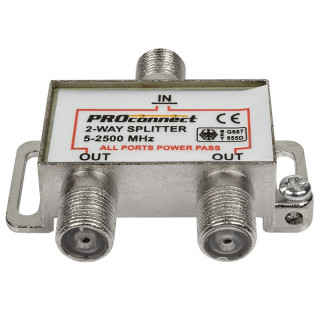 Артикул: X-829399 - Сплиттер PROconnect 05-6201-4 ТВ х 2 под F разъем 5-2500 МГц - фото