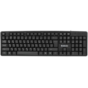Купить Клавиатура проводная Defender Next HB-440 45440 RU,черный,полноразмерная USB - X-928605 из реестра по лучшей цене